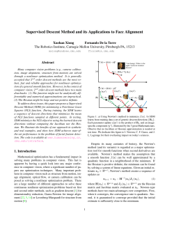 Supervised Descent Method and its Applications