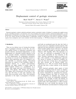 Displacement control of geologic structures