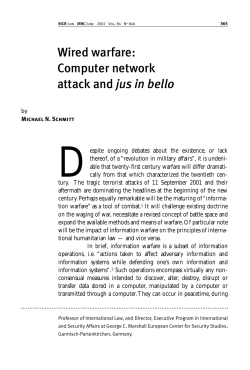 Wired warfare: Computer network attack and jus in bello