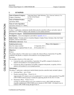 CELGENE PROPRIETARY INFORMATION