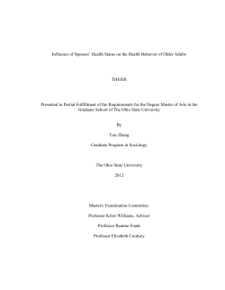 Influence of Spouses` Health Status on the Health Behavior of Older