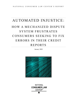 Automated Injustice - National Consumer Law Center