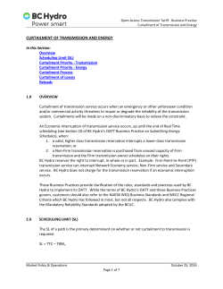 Curtailment of Transmission and Energy