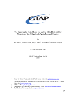 The Opportunity Cost of Land Use and the Global Potential for