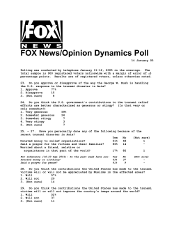 FOX News/Opinion Dynamics Poll