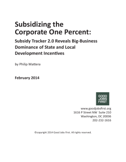 Subsidizing the Corporate One Percent