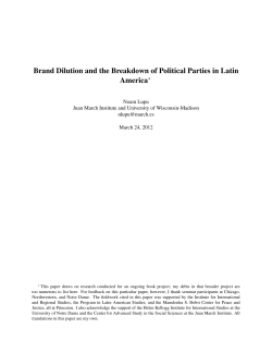 Brand Dilution and the Breakdown of Political Parties in Latin America