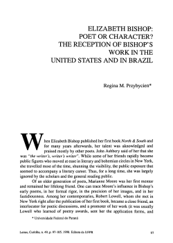 elizabeth bishop: poet or character? the reception of