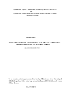 Regulation of Osteoblast Differentiation and Gene