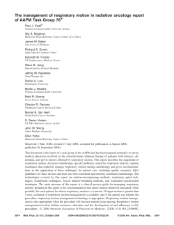 The management of respiratory motion in radiation oncology report