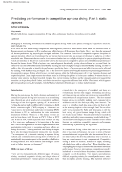Predicting performance in competitive apnoea
