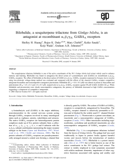 Bilobalide, a sesquiterpene trilactone from Ginkgo biloba, is an