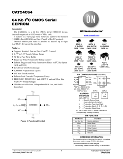 CAT24C64 - 64 Kb I2C CMOS Serial EEPROM