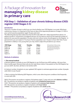 A Package of Innovation for managing kidney