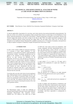 STATISTICAL AND GEOSTATISTICAL ANALYSIS OF WIND: A