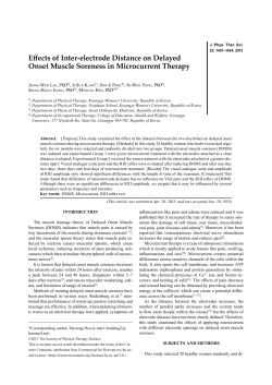 Effects of Inter-electrode Distance on Delayed Onset Muscle