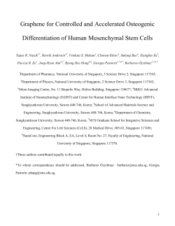 Graphene for Controlled and Accelerated Osteogenic Differentiation