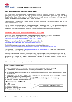 Frequently Asked Questions for Health Students