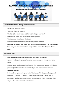Round Table Rotation Discussions