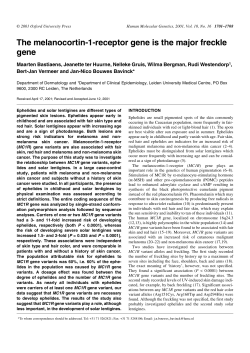 The melanocortin-1-receptor gene is the major freckle gene