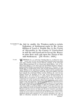 An Act to enable the Trustees under a certain Indenture of