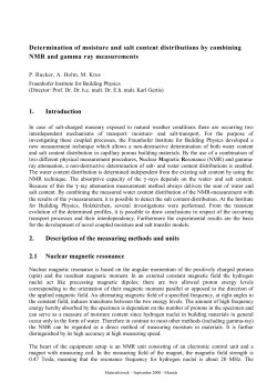 Determination of moisture and salt content distributions by combining