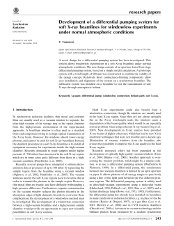 Development of a differential pumping system for soft X