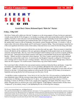 Weekly Commentary - Hudock Capital Group