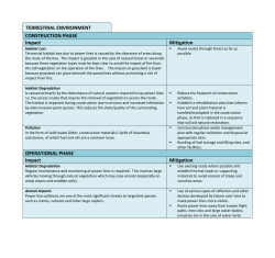 CONSTRUCTION PHASE Impact Mitigation OPERATIONAL PHASE