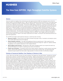 The View from JUPITER: High-Throughput Satellite Systems
