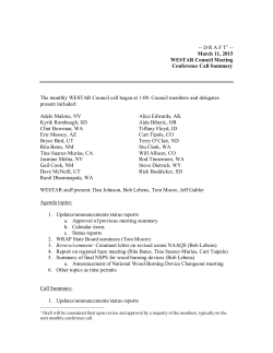 Summary of 3/11/2015 conference call