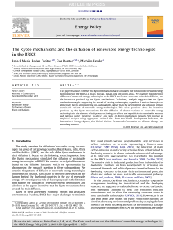The Kyoto mechanisms and the diffusion of renewable energy