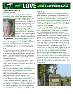 the story - Spendthrift Farm