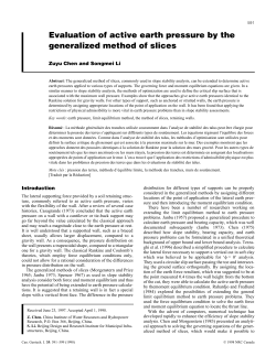 Evaluation of active earth pressure by the generalized method of slices