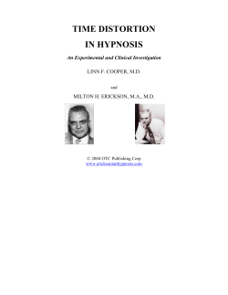 Time Distortion in Hypnosis