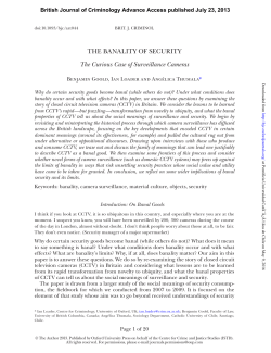 THE BANALITY OF SECURITY The Curious Case