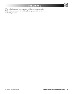 The Role of the Church in Medieval Europe reading notes assignment