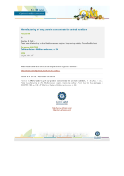 Manufacturing of soy protein concentrate for animal