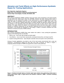 Abrasion and Twist Effects on High-Performance