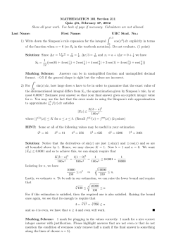 MATHEMATICS 101 Section 211 Quiz #5, February 27, 2012 Show