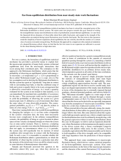 Far-from-equilibrium distribution from near-steady