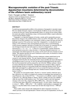 Macrogeomorphic evolution of the post