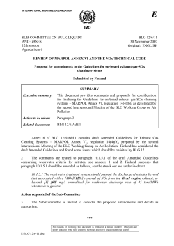 IMO SUB-COMMITTEE ON BULK LIQUIDS AND GASES 12th