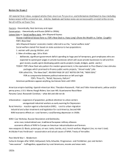 Review for Exam 2 All material from videos, assigned articles from