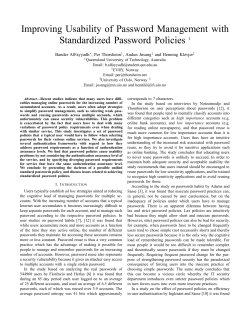 Improving Usability of Password Management with