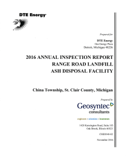 2016 Annual Inspection Report Range Road Landfill