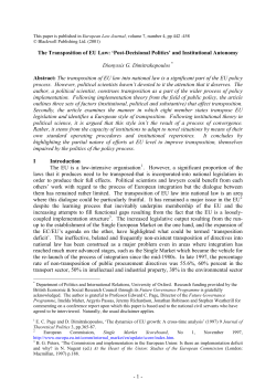 the transposition of eu law