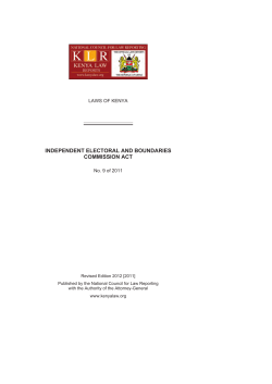 independent electoral and boundaries commission act