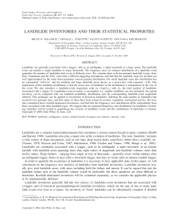 landslide inventories and their statistical properties