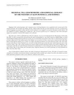 regional till geochemistry and surficial geology